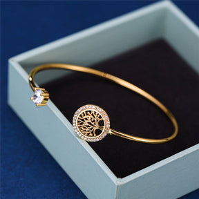Lucky Tree of Life Zirconia Adjustable Bracelet - Bracelets - Pretland | Spiritual Crystals & Jewelry