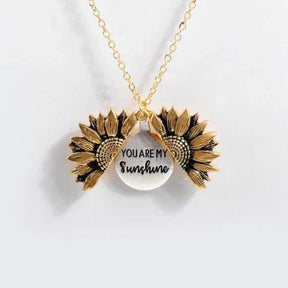 "You are my Sunshine" Sunflower Necklace - Gold - Necklaces - Pretland | Spiritual Crystals & Jewelry