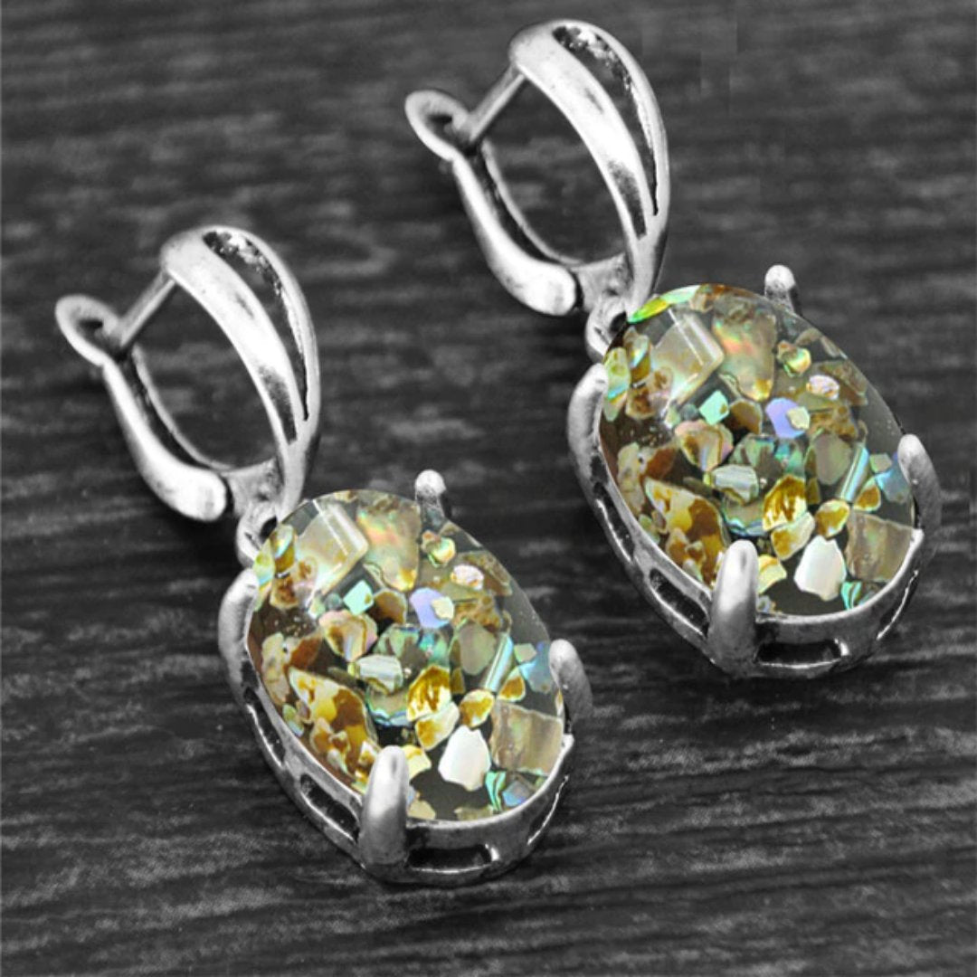 Spiritual Crystal Silver Plated Earrings - Synthetic Shell 2 - Earrings - Pretland | Spiritual Crystals & Jewelry
