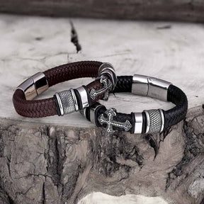 Faithful Leather Bracelet - Bracelets - Pretland | Spiritual Crystals & Jewelry