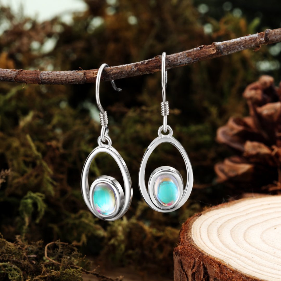Trend Moonstone 925 Sterling Silver Earrings - Earrings - Pretland | Spiritual Crystals & Jewelry