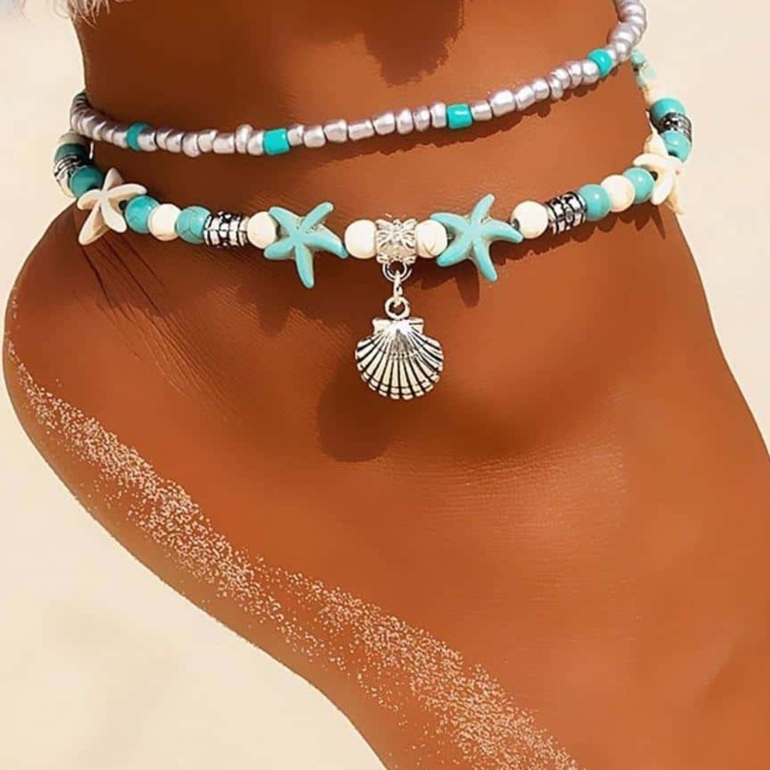 Boho Sea Shell Anklet - Anklets - Pretland | Spiritual Crystals & Jewelry