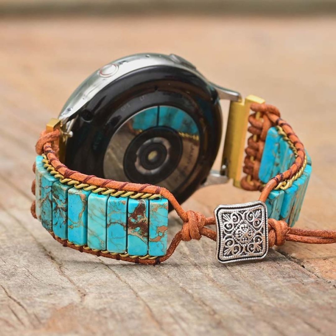 Bohemian Howlite Samsung Watch Strap - Samsung Watch Straps - Pretland | Spiritual Crystals & Jewelry