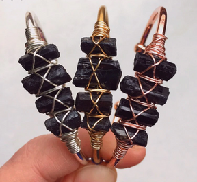 Spiritual Raw Black Tourmaline Bracelet - Bracelets - Pretland | Spiritual Crystals & Jewelry