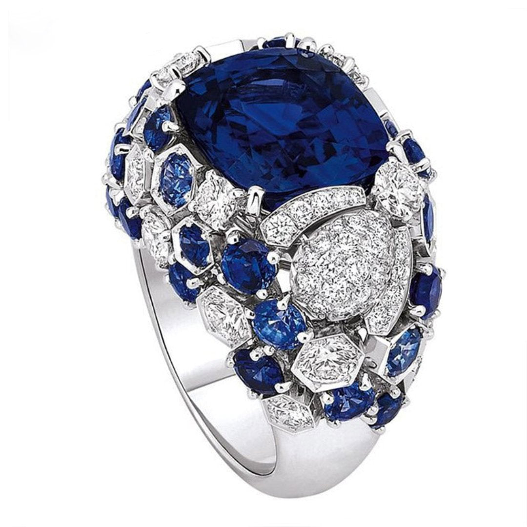 Royal Sapphire 925 Silver Ring - 6 / Blue - Rings - Pretland | Spiritual Crystals & Jewelry