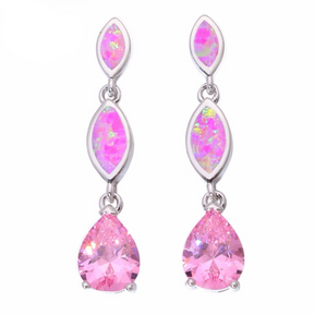 Spiritual Rose Quartz Sterling Silver Earrings - Earrings - Pretland | Spiritual Crystals & Jewelry