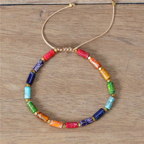7 Chakra Natural Stone Choker Necklace & Bracelet - Necklaces - Pretland | Spiritual Crystals & Jewelry