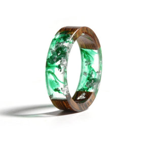 Pretty Handicraft Wooden Ring - 6.5 / Green - Rings - Pretland | Spiritual Crystals & Jewelry