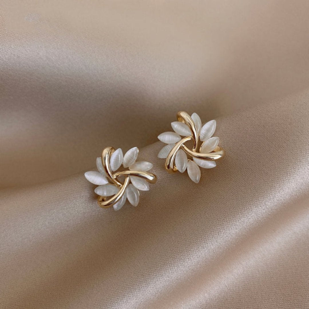 Elegant Opal Stud Earrings - Stud Earrings - Pretland | Spiritual Crystals & Jewelry