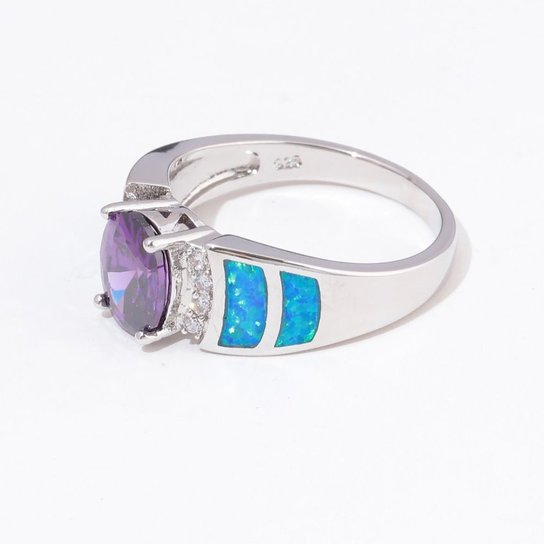 Chic Amethyst & Blue Opal Silver Bundle - Bundles - Pretland | Spiritual Crystals & Jewelry