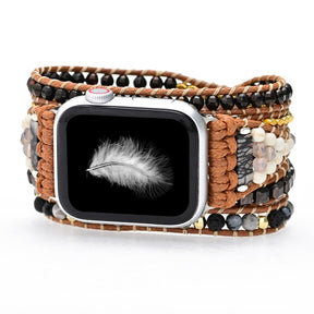 Retro Natural Onyx Apple Watch Strap - Apple Watch Straps - Pretland | Spiritual Crystals & Jewelry