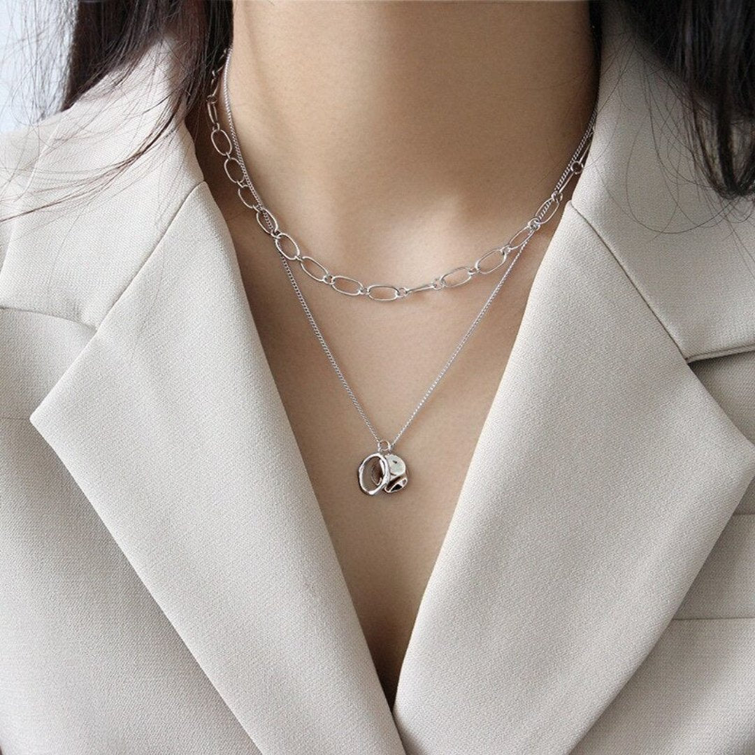 Amaris 925 Sterling Silver Necklace - Silver - Necklaces - Pretland | Spiritual Crystals & Jewelry