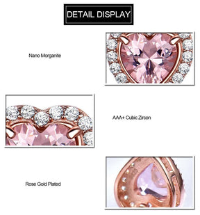 Elegant Morganite Sterling Silver Set - Bundles - Pretland | Spiritual Crystals & Jewelry