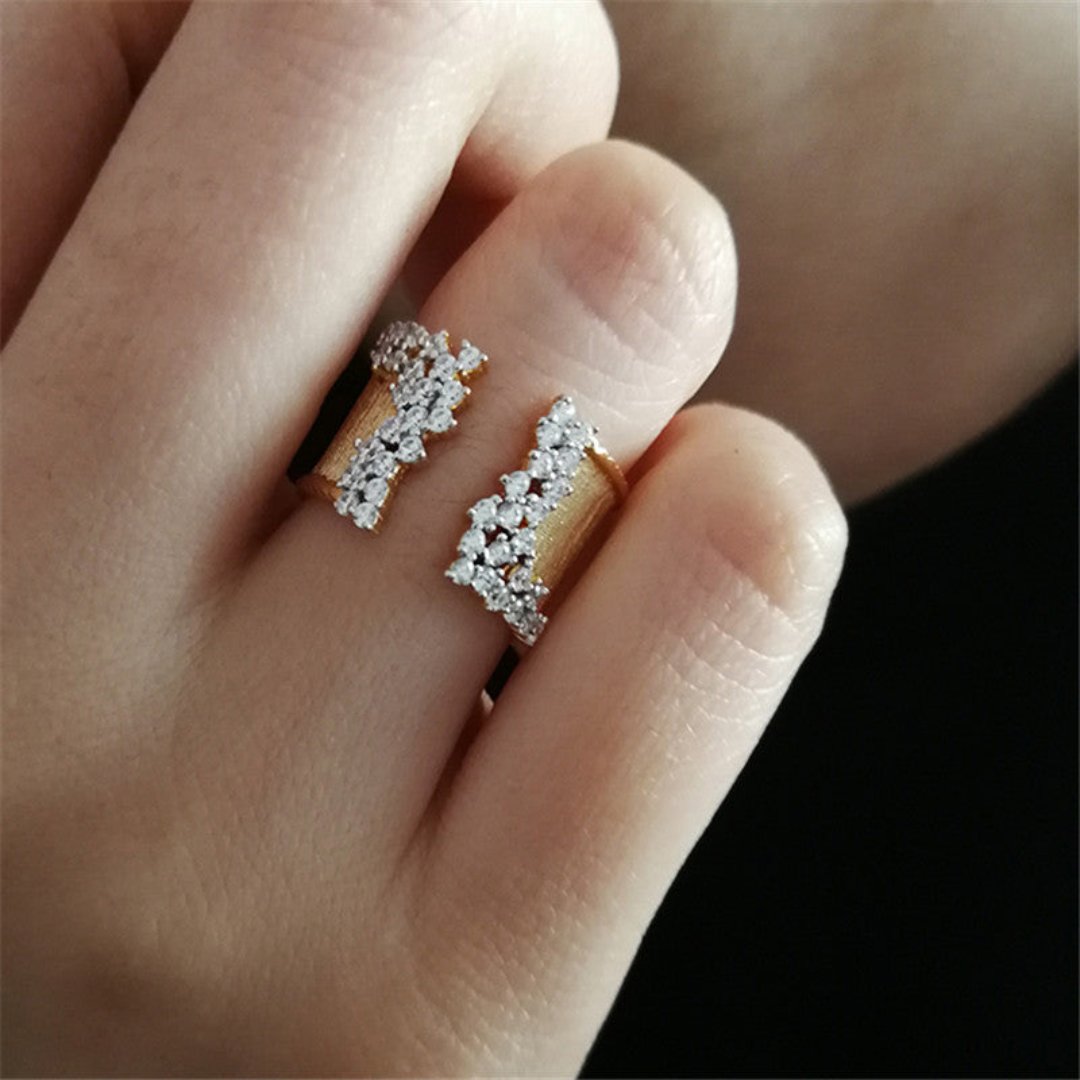 Stylish White Zircon Ring - Rings - Pretland | Spiritual Crystals & Jewelry