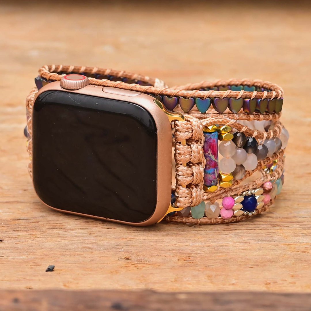 Lovely Hematite Apple Watch Strap - Apple Watch Straps - Pretland | Spiritual Crystals & Jewelry