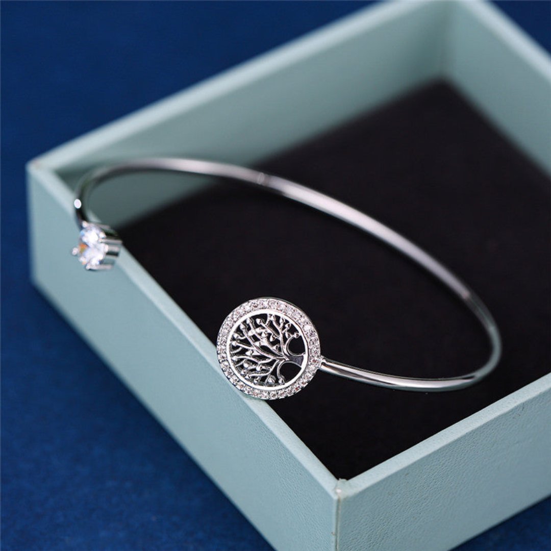 Lucky Tree of Life Zirconia Adjustable Bracelet - Bracelets - Pretland | Spiritual Crystals & Jewelry