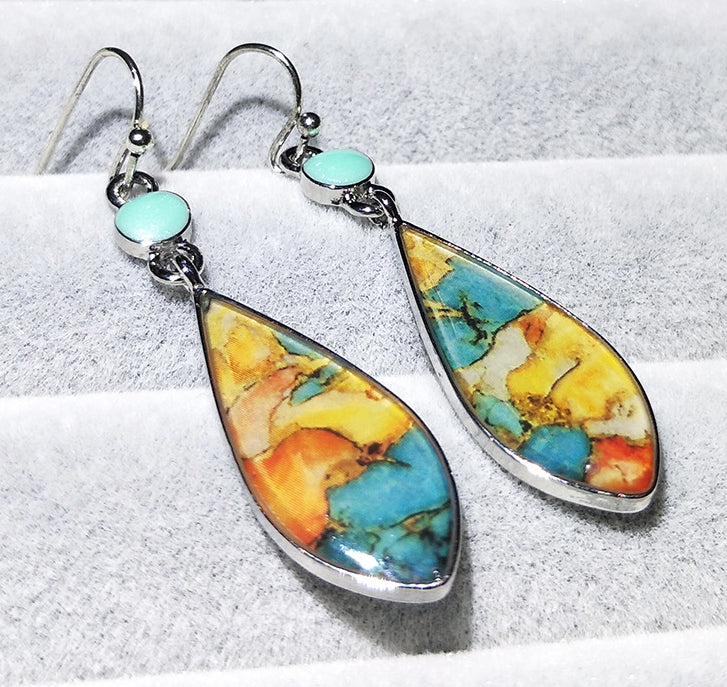 Spiritual Colorful Turquoise Earrings - Earrings - Pretland | Spiritual Crystals & Jewelry