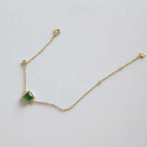 Luxury Emerald Sterling Silver Bracelet - Bracelets - Pretland | Spiritual Crystals & Jewelry