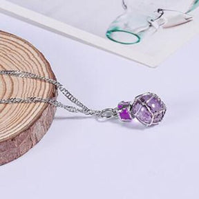 Brightsome Crystal Necklace - Violet - Necklaces - Pretland | Spiritual Crystals & Jewelry