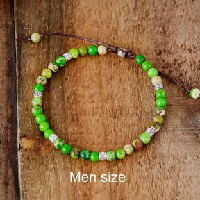 Fancy Jasper Bracelet - Green Men - Bracelets - Pretland | Spiritual Crystals & Jewelry