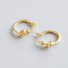 Violet 925 Sterling Silver Hoop Earrings - Gold - Hoop Earrings - Pretland | Spiritual Crystals & Jewelry