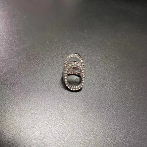 Stylish Rhinestone Nail Ring - Nail Silver - Rings - Pretland | Spiritual Crystals & Jewelry