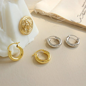 Cassiel 925 Sterling Silver Earrings - Hoop Earrings - Pretland | Spiritual Crystals & Jewelry