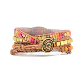 Spiritual Orange Passion Wrap Bracelet - Wrap Bracelets - Pretland | Spiritual Crystals & Jewelry