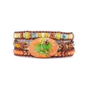 Spiritual Orange Dream Wrap Bracelet - Wrap Bracelets - Pretland | Spiritual Crystals & Jewelry