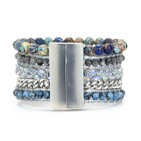 Spiritual Lapis Lazuli Cuff Bracelet - Bracelets - Pretland | Spiritual Crystals & Jewelry