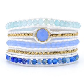 Spiritual Aquamarine Vegan Bracelet - Wrap Bracelets - Pretland | Spiritual Crystals & Jewelry