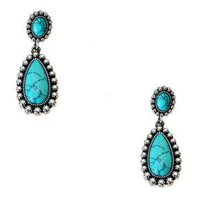 Spiritual Turquoise Boho Earrings - Earrings - Pretland | Spiritual Crystals & Jewelry