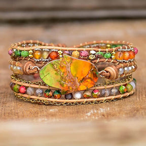 Emperor Stone Sunlight Wrap Bracelet - Wrap Bracelets - Pretland | Spiritual Crystals & Jewelry