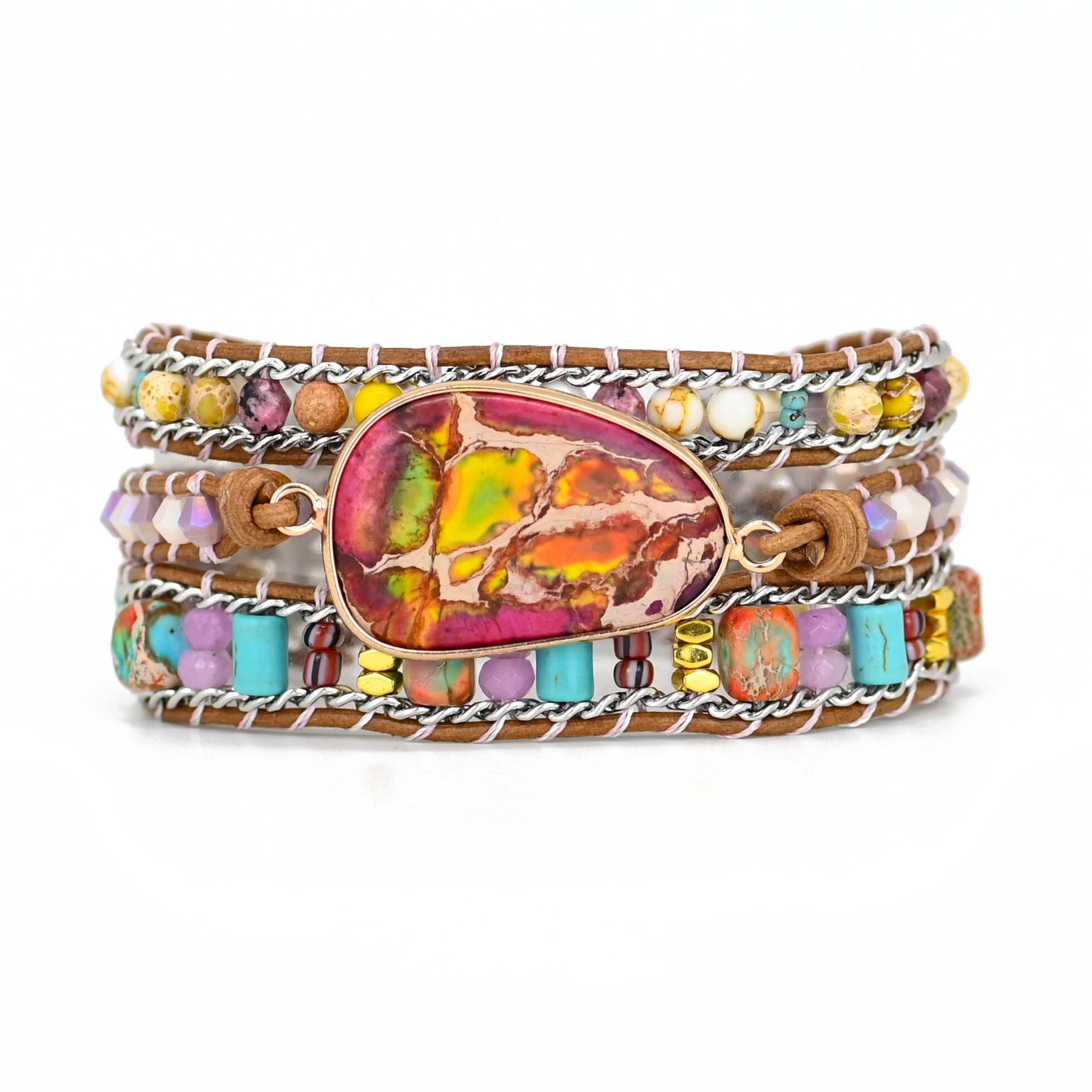 Spiritual Emperor Jasper Wrap Bracelet - Wrap Bracelets - Pretland | Spiritual Crystals & Jewelry