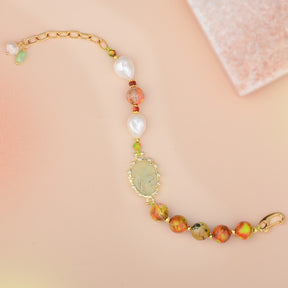 Green Hematite & Picture Stone Bracelet - Bracelets - Pretland | Spiritual Crystals & Jewelry