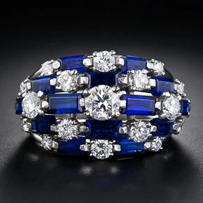 Blue Cubic Zirconia Ring