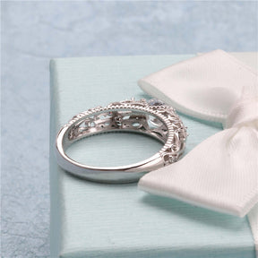 Vintage Cubic Zirconia Silver Ring - Rings - Pretland | Spiritual Crystals & Jewelry