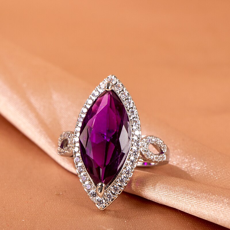 Magnificent Amethyst 925 Sterling Silver Ring - Rings - Pretland | Spiritual Crystals & Jewelry