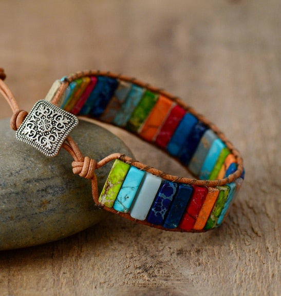 Mix Jasper Positivity Bracelet - Bracelets - Pretland | Spiritual Crystals & Jewelry
