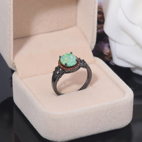 Helen Green Fire Opal Ring - Rings - Pretland | Spiritual Crystals & Jewelry