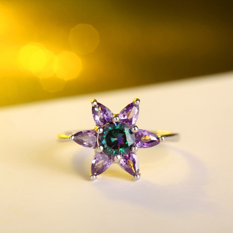 Luxury Cubic Zirconia Silver Ring - Rings - Pretland | Spiritual Crystals & Jewelry