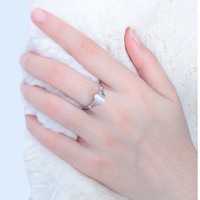 Dreamy Moonstone Sterling Silver Ring - Rings - Pretland | Spiritual Crystals & Jewelry