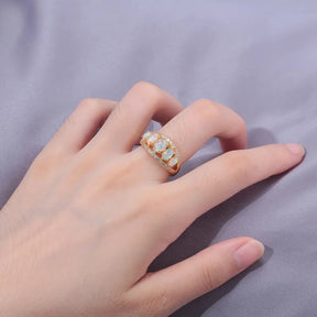 Vintage Chic White Fire Opal Ring