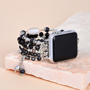 Classic Style Elastic Obsidian Watch Strap - Watch Straps - Pretland | Spiritual Crystals & Jewelry