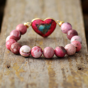 Spiritual Pink Passion Heart Bracelet - Bracelets - Pretland | Spiritual Crystals & Jewelry