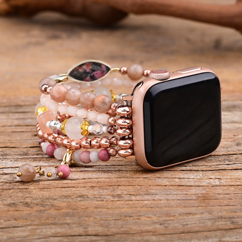Unique Design Sunstone Elastic Watch Strap - Apple Watch Straps - Pretland | Spiritual Crystals & Jewelry