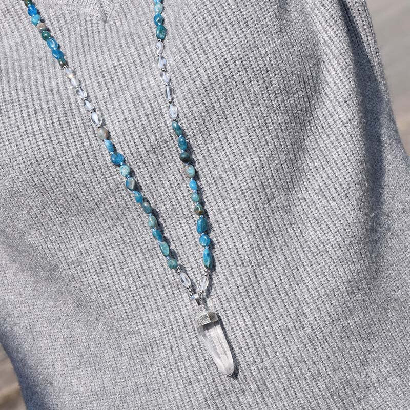 Spiritual Apatite Quartz Necklace - Necklaces - Pretland | Spiritual Crystals & Jewelry