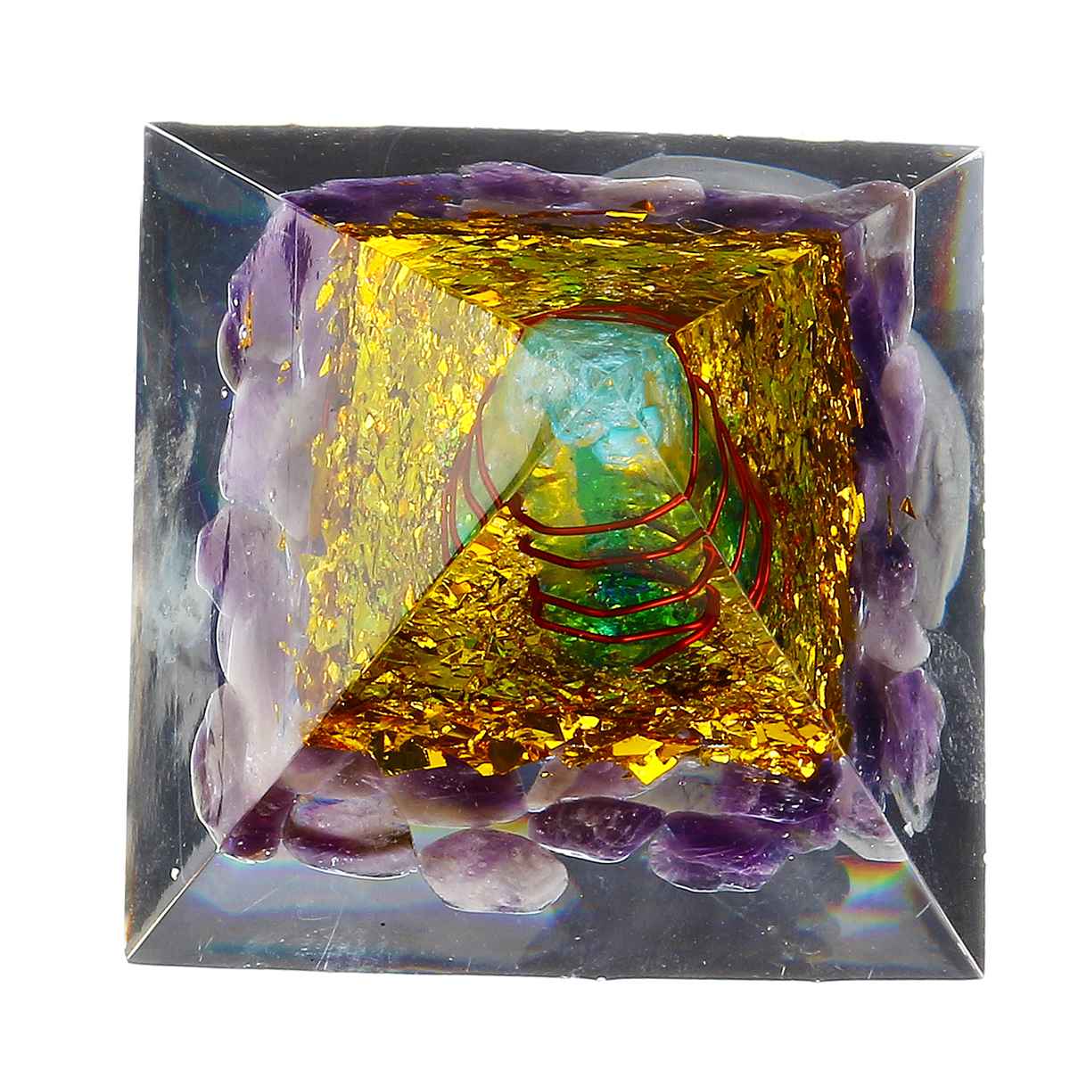 Reiki Amethyst Orgone Pyramid - Orgone Pyramids - Pretland | Spiritual Crystals & Jewelry