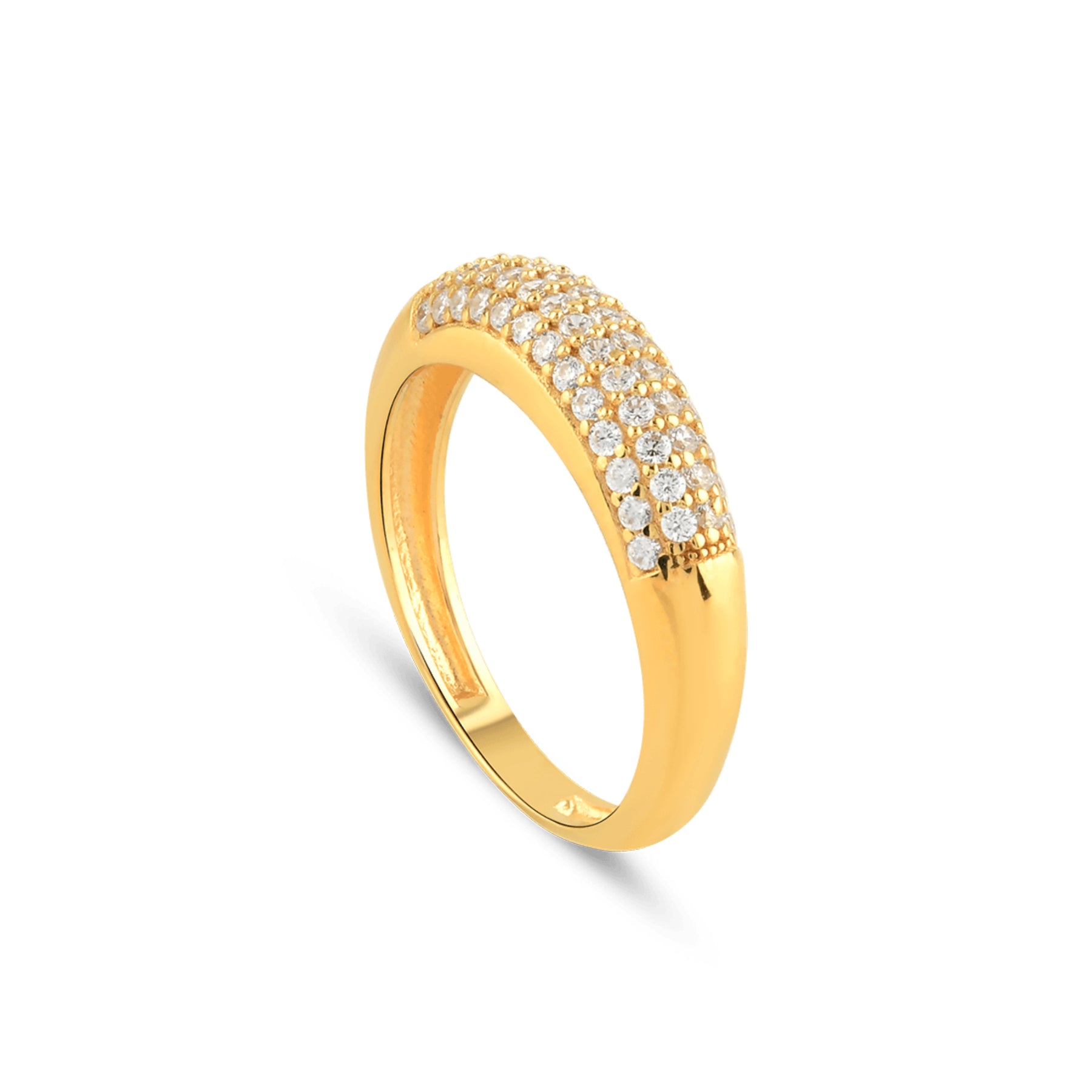 Cupola Sparkly Gold Ring