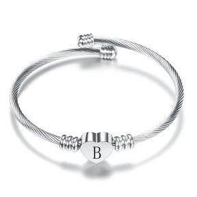 Letter Bracelet - Bangles - Pretland | Spiritual Crystals & Jewelry